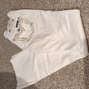 Miss me bootcut white jeans